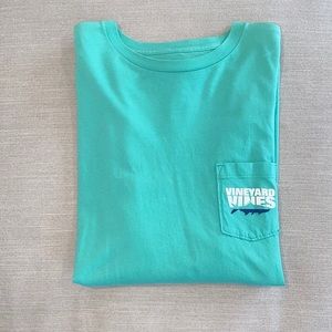 Vineyard Vines Teal Short Sleeve Pocket Tee